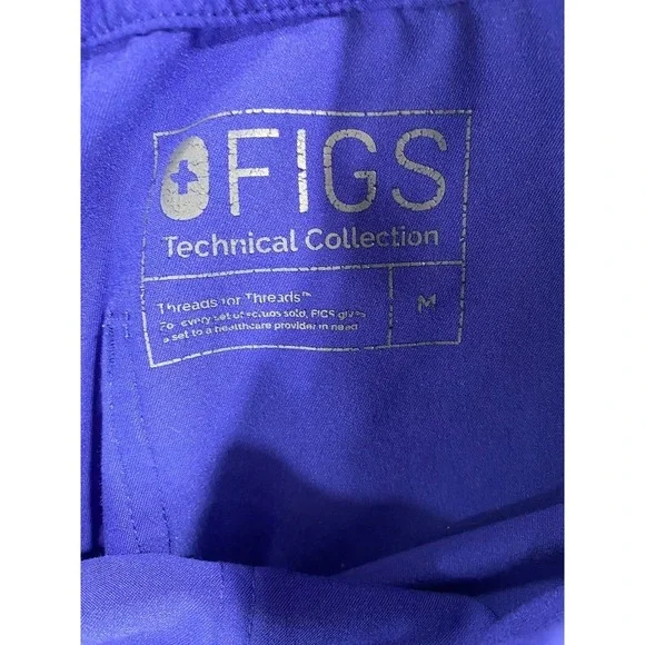 FIGS Cairo Cargo Scrub Pants Technical Collection Size Medium Blue 31.5" Inseam - Picture 8 of 10
